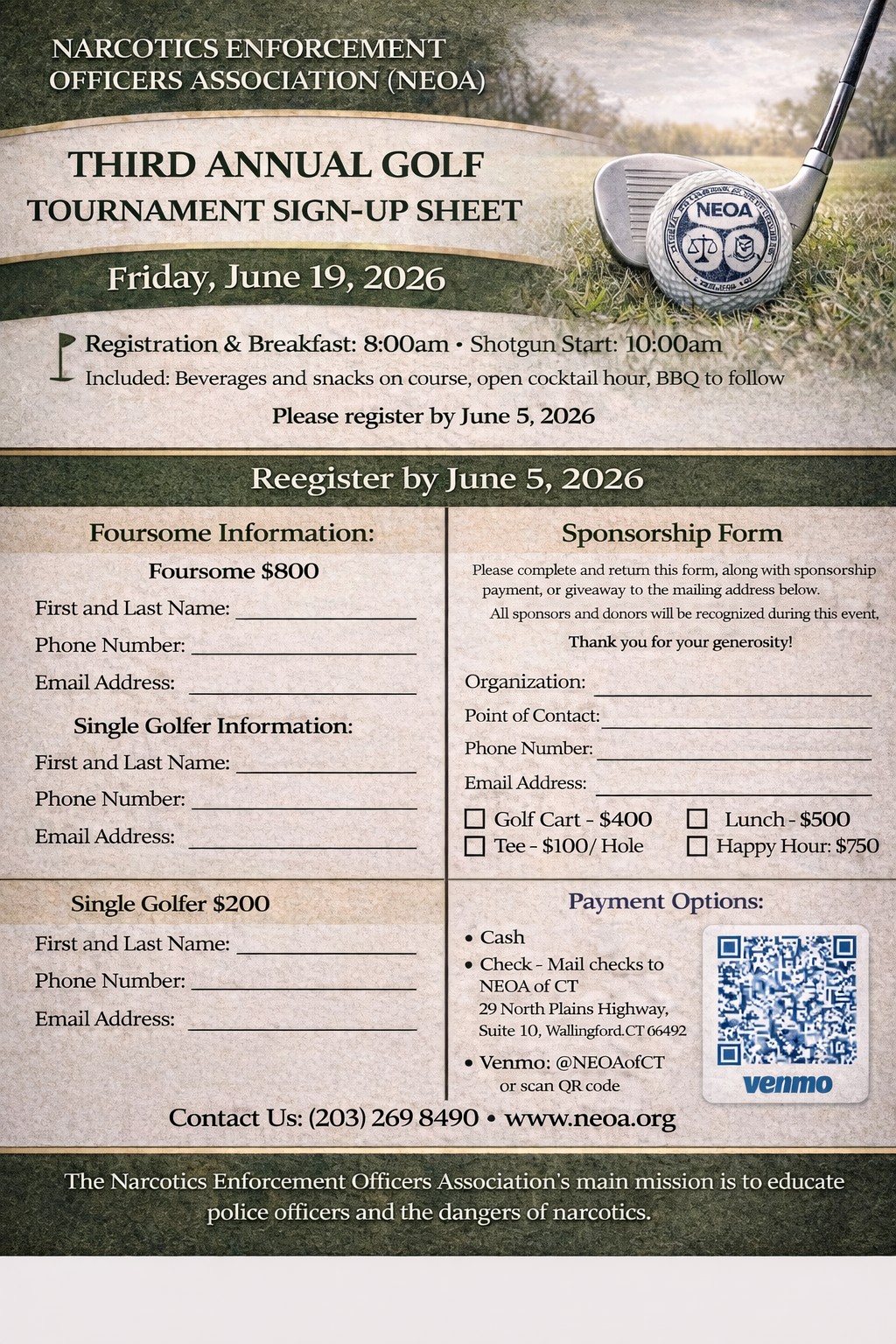 golf tournament flyer